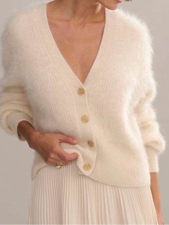 Jenni Kayne Sweaters - Jenni Kayne Cashmere Peyton Cardigan Ivory (S)